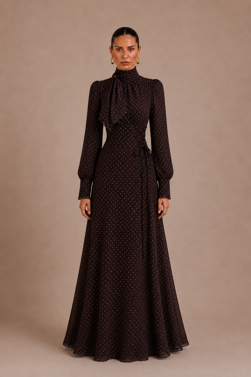Esmée Mocha Polka Dot Dress