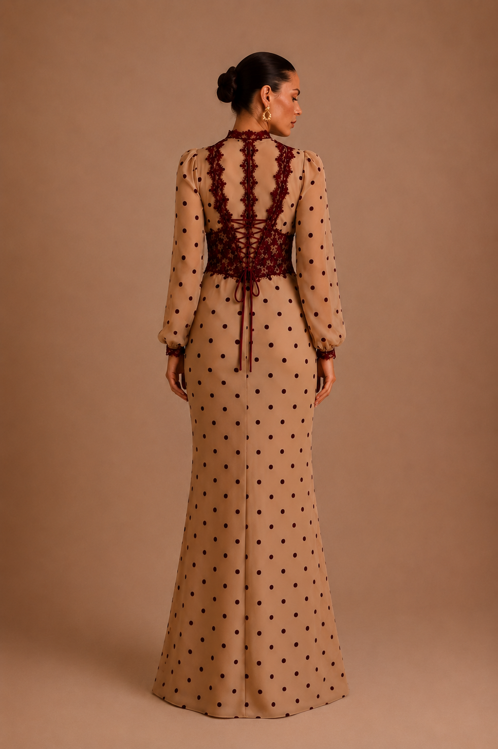 Celestine Lace Corset Polka Dot Dress
