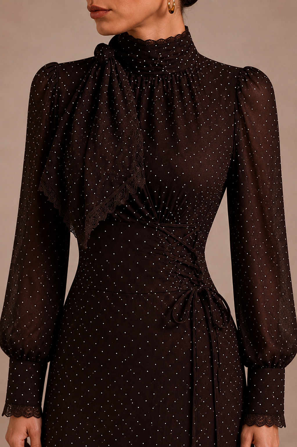 Esmée Mocha Polka Dot Dress